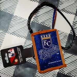 Kansas city Royals rfid lanyard wallet new w tag.